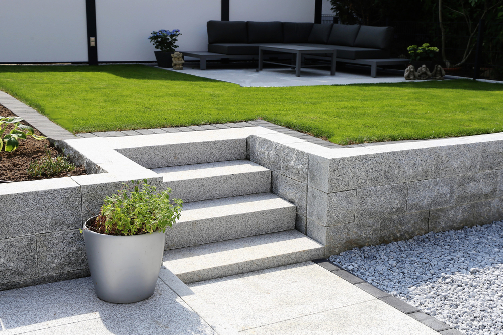 neue granittreppe