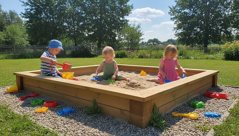 rechteckiger Sandkasten