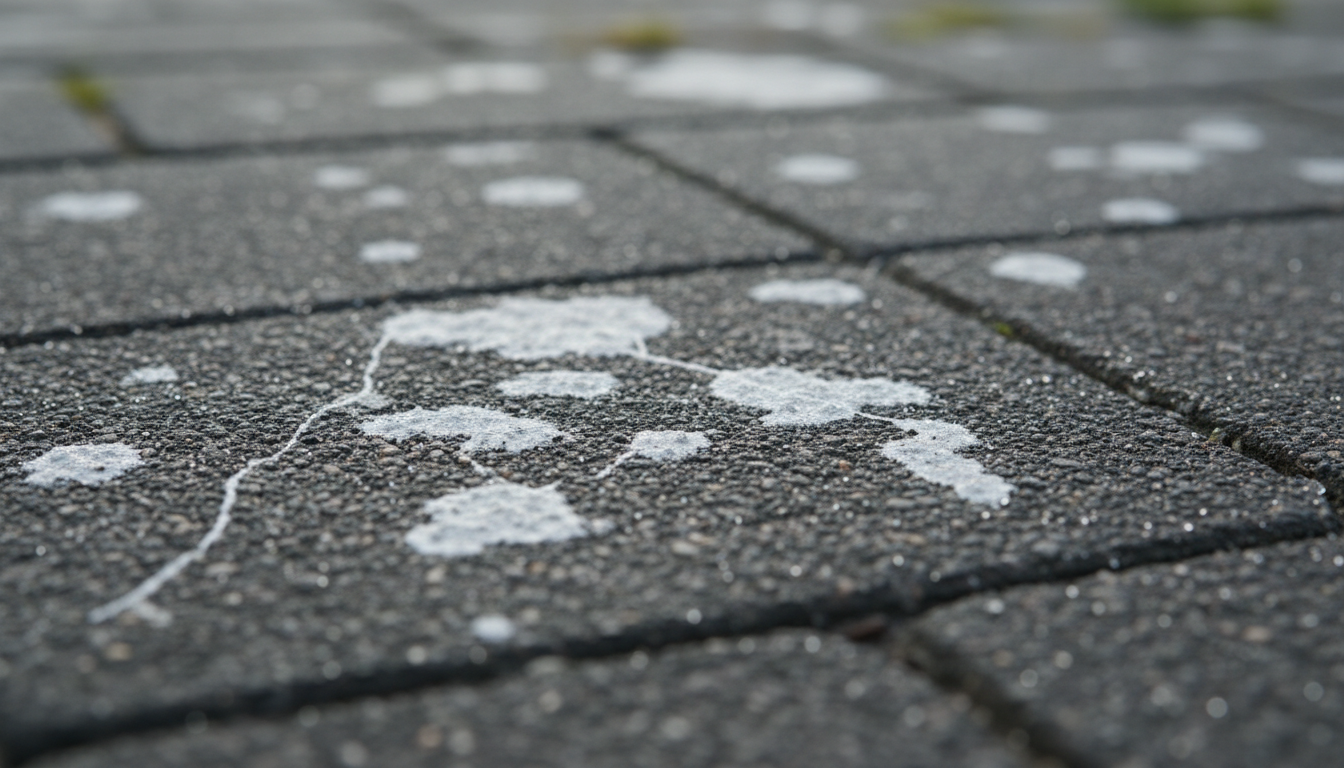 weiße flecken auf pflastersteinen