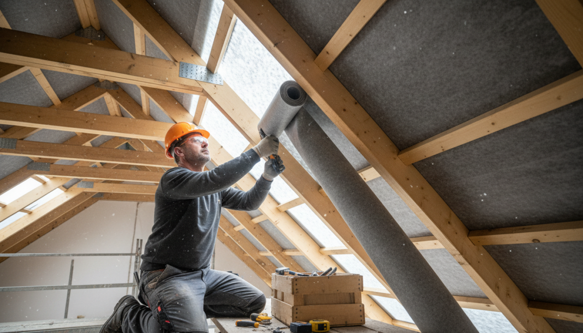 heimwerker verlegt unterspannbahn