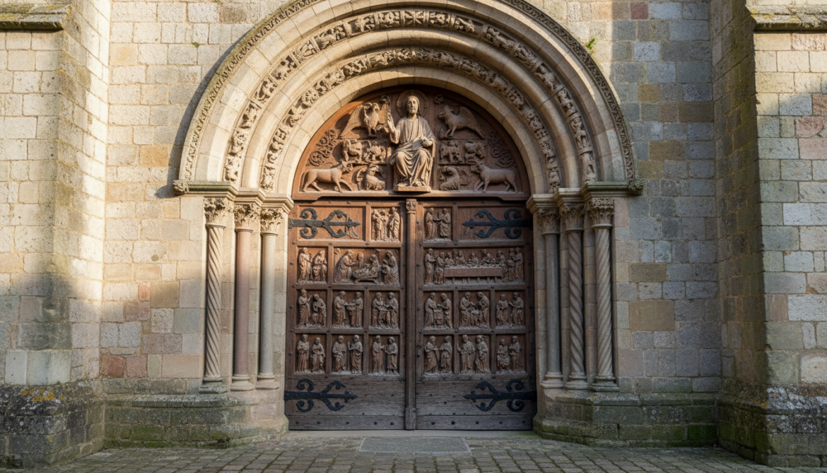 romanische bildertür