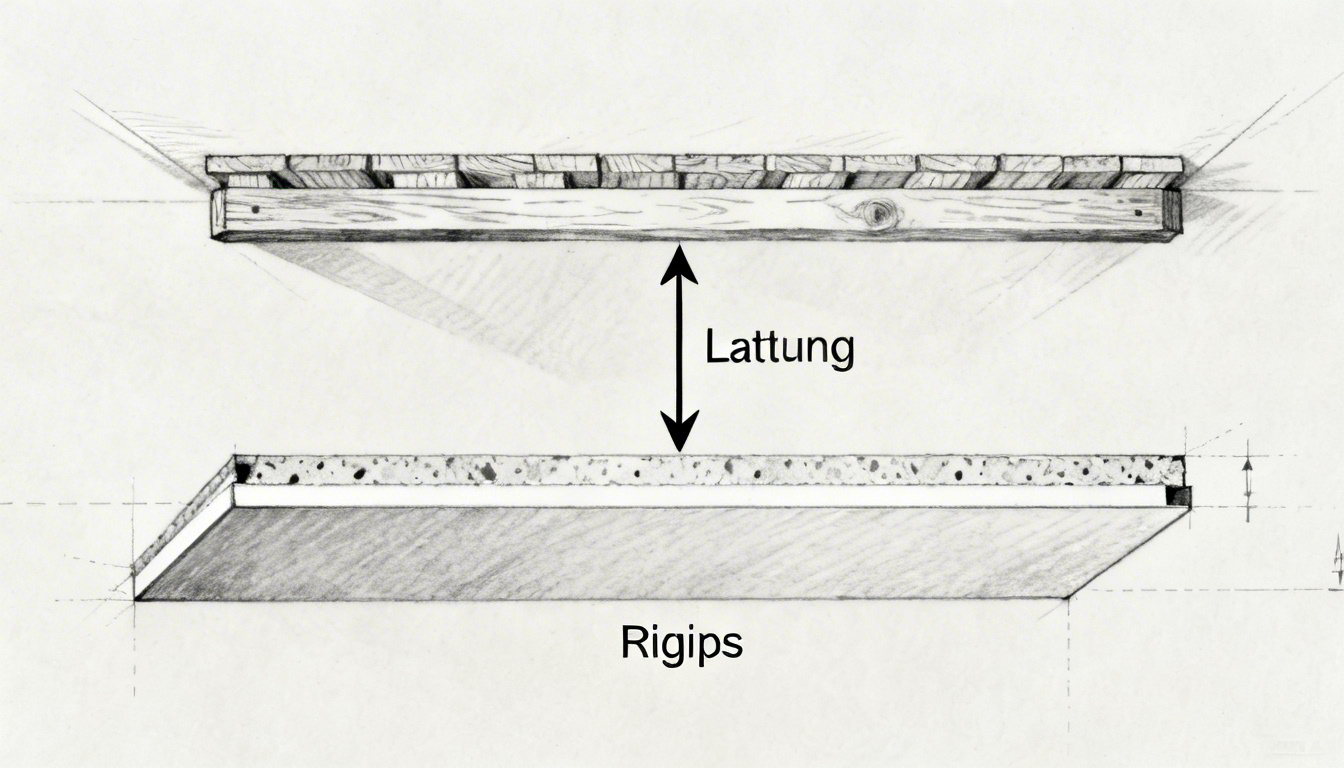 abstand zwischen lattung und rigips