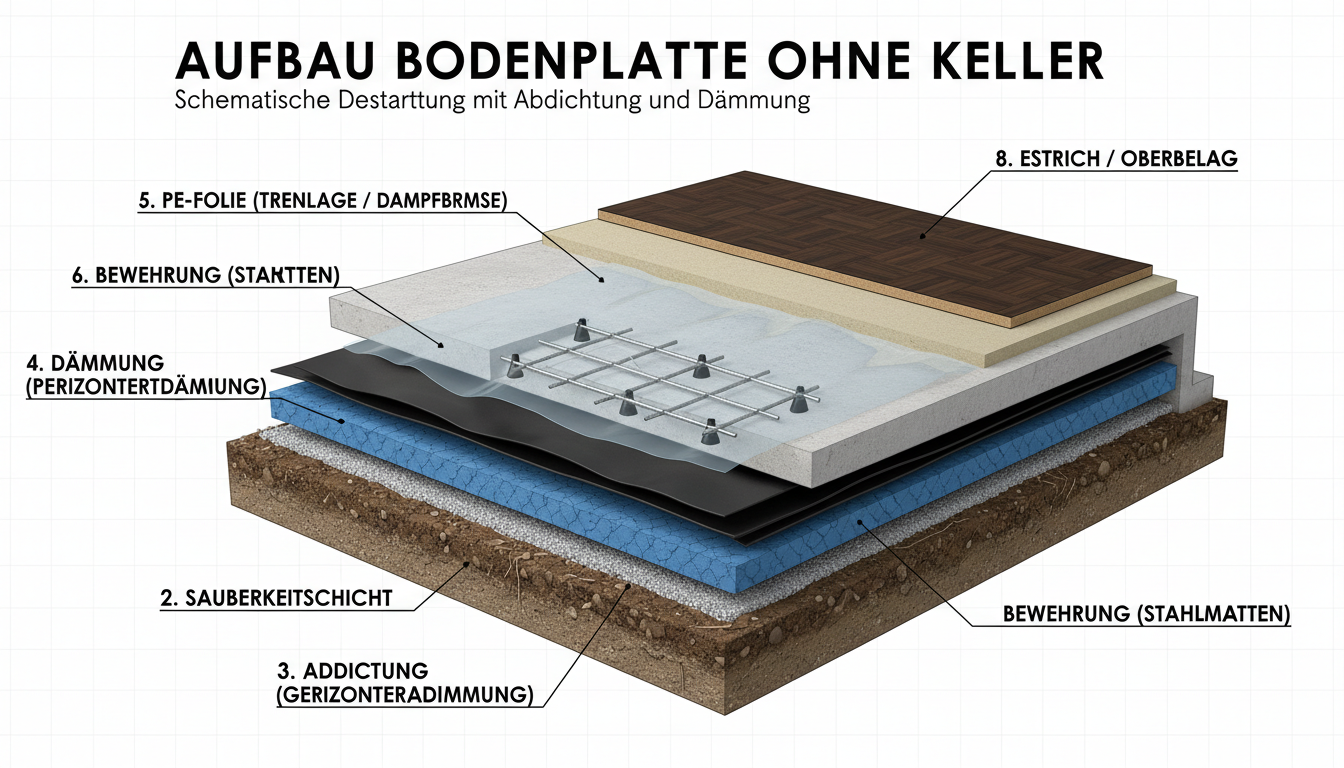 Skizze Aufbau Bodenplatte