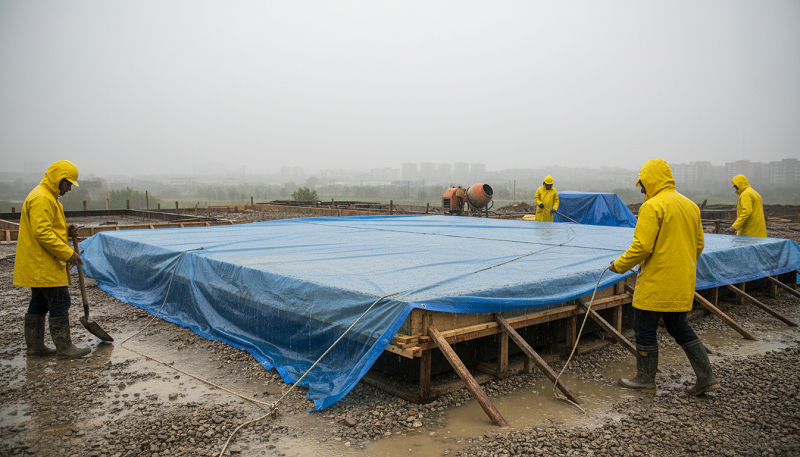 betonfundament abdecken