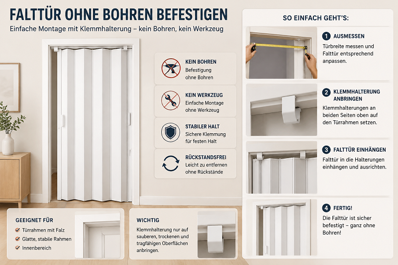 falttür befestigen anleitung